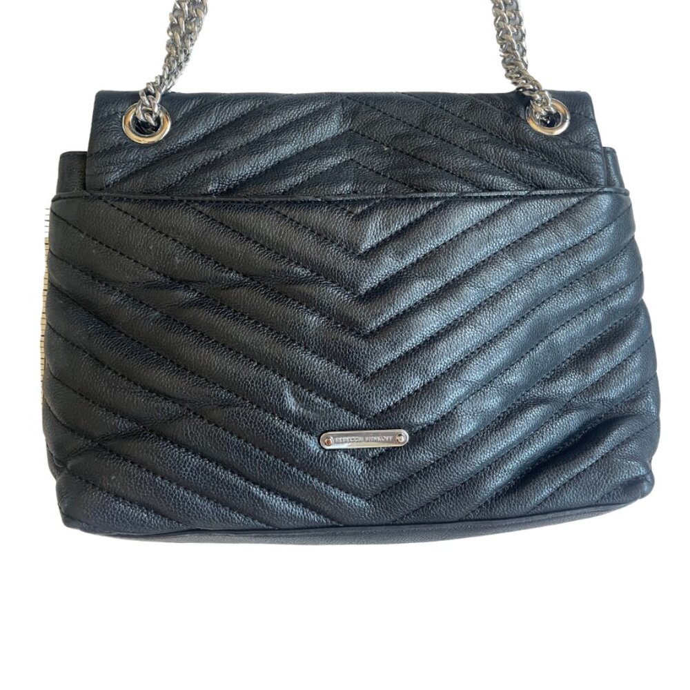 Rebecca Minkoff Edie Flap Black Leather Shoulder Bag